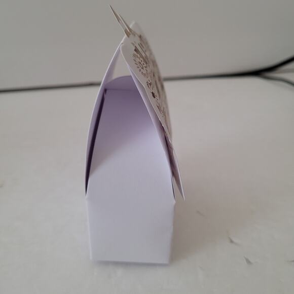 50 White & Gold Castle Laser Cut Wedding Favor Boxes Assembled - Picture 6 of 11